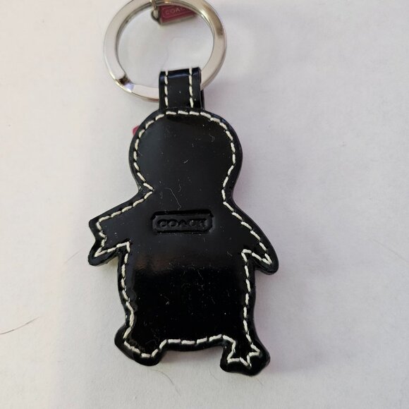 Coach Penguin Leather Keyring Charm Keychain - Picture 3 of 3